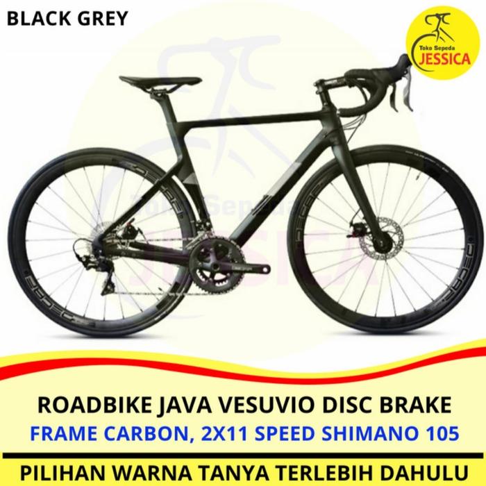 Gambar Roadbike Java Vesuvio - Road Bike Java Vesuvio - 54 - Black Grey dari Toko Sepeda Jessica undefined Tokopedia