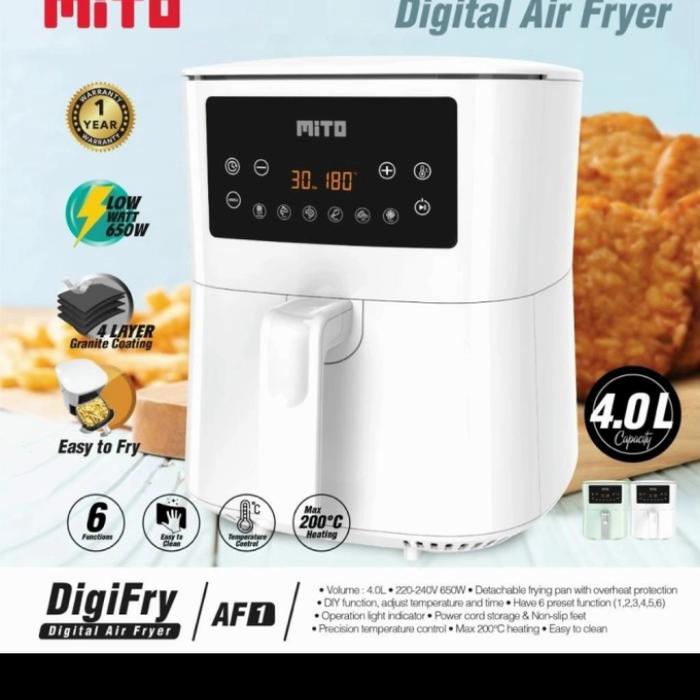 Gambar Mito Digital Air Fryer AF1 original resmi - mint/hijau dari best home kitchen undefined 5 Tokopedia