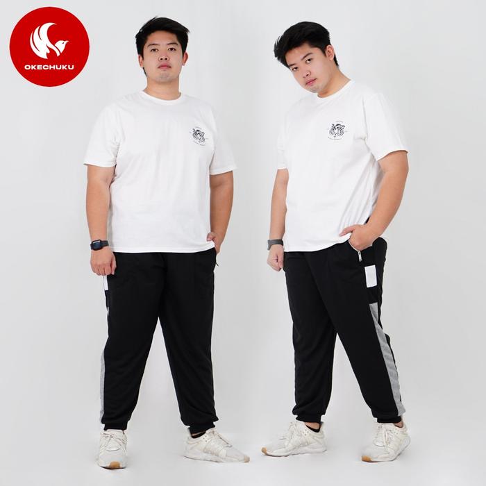 Gambar Okechuku ERICK BIG Celana Jogger Bigsize Celana Pria Oversize Jumbo - Hitam dari Okechuku undefined Tokopedia
