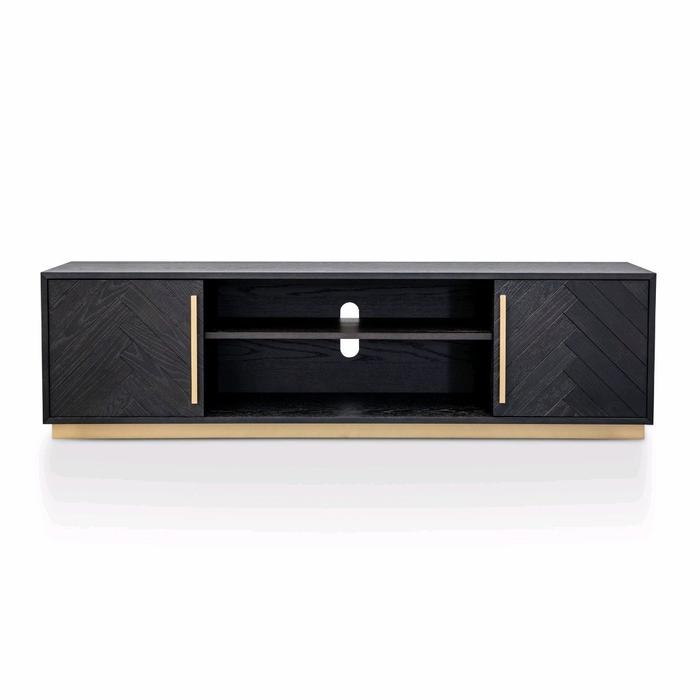 Gambar CUSTOM | Meja / Bufet TV Kayu Jati Industria Hitam Matte - Credenza dari Andrian Furniture undefined Tokopedia