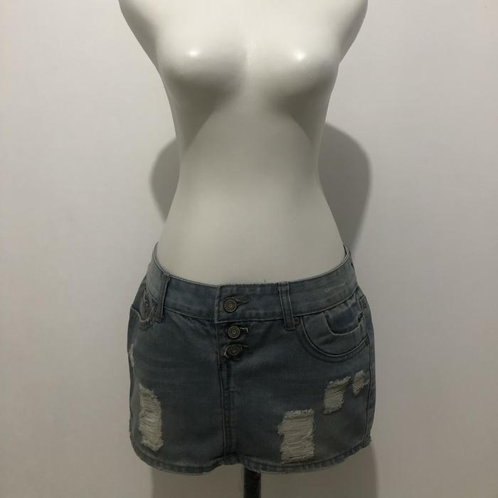 Jual preloved rok jeans BKK - Biru Muda 