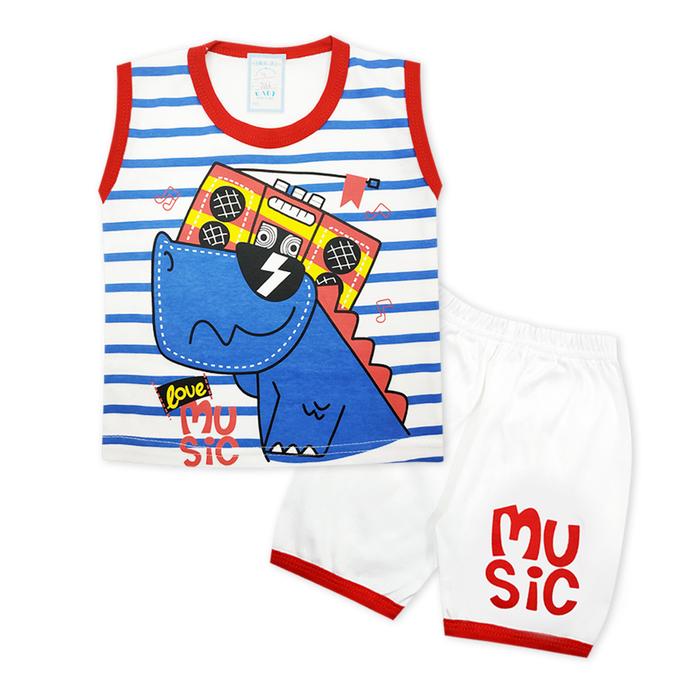 Gambar Wakakids Setelan Bayi Anak Laki Laki Singlet Motif Dino Music 3064 - Merah dari Wakakids undefined Tokopedia