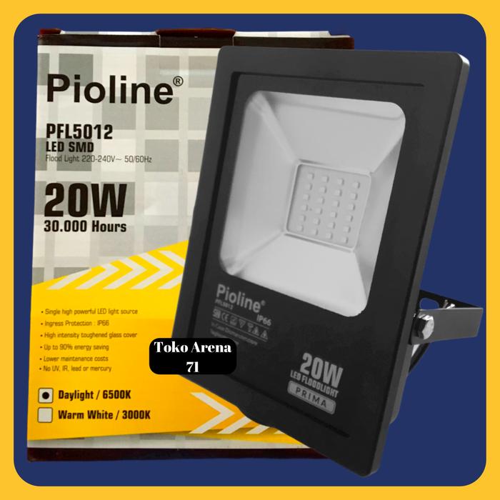 Gambar Lampu LED Sorot Lampu Led Tembak 20w 20 Watt FLOOD LIGHT Pioline - Putih, TANPA B WRAP dari arenamart.id undefined Tokopedia