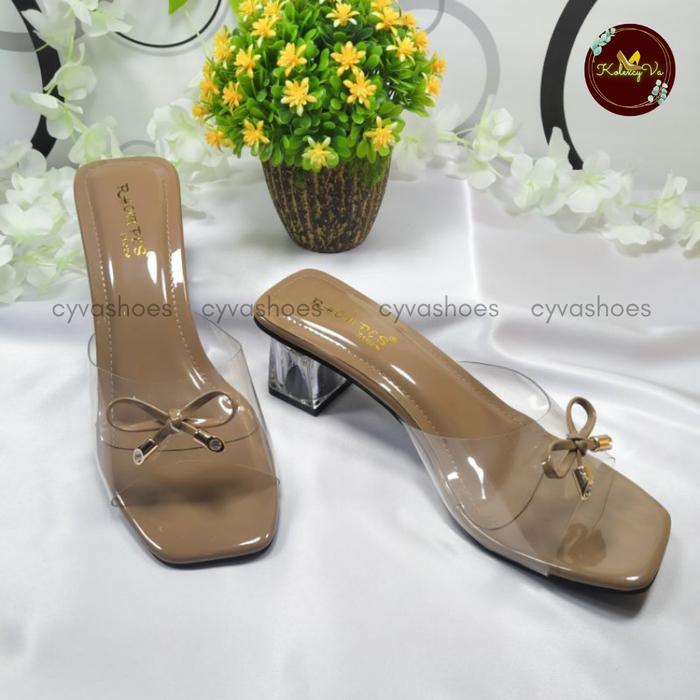 Gambar SIENA SANDAL WANITA HAK KACA RZ-02 - Moca, 38 dari Kolectiva Store undefined Tokopedia
