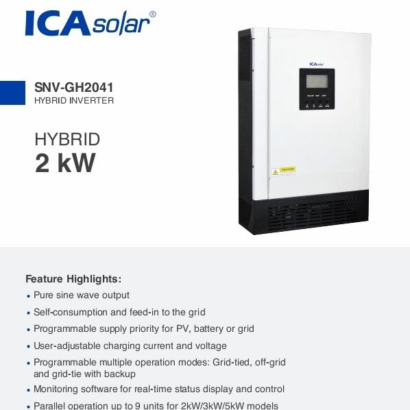 Hybrid Bidirectional Ongrid Offgrid 48v 2000W Can Paralel 3 Phase  Power Solar Charger Baterai