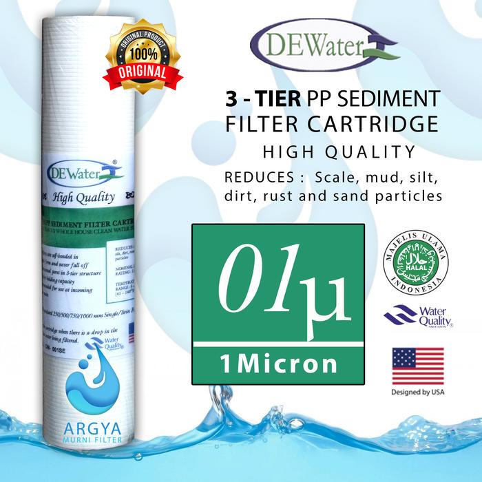 Gambar Sediment Cartridge Filter Dewater 10 Inch / Spun Dewater 10 Inch - 1 Micron dari Argya Murni Filter undefined Tokopedia