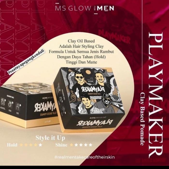 Gambar Ms Glow For Men Pomade Playmaker - OILY dari MSGlow Official Store Bekasi undefined Tokopedia