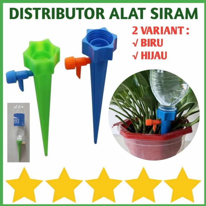 Gambar ALAT SIRAM TANAMAN OTOMATIS TYPE TETES DRIP POT BUNGA SPRINKLER BOTOL - Biru dari Distributor Alat Siram undefined Tokopedia