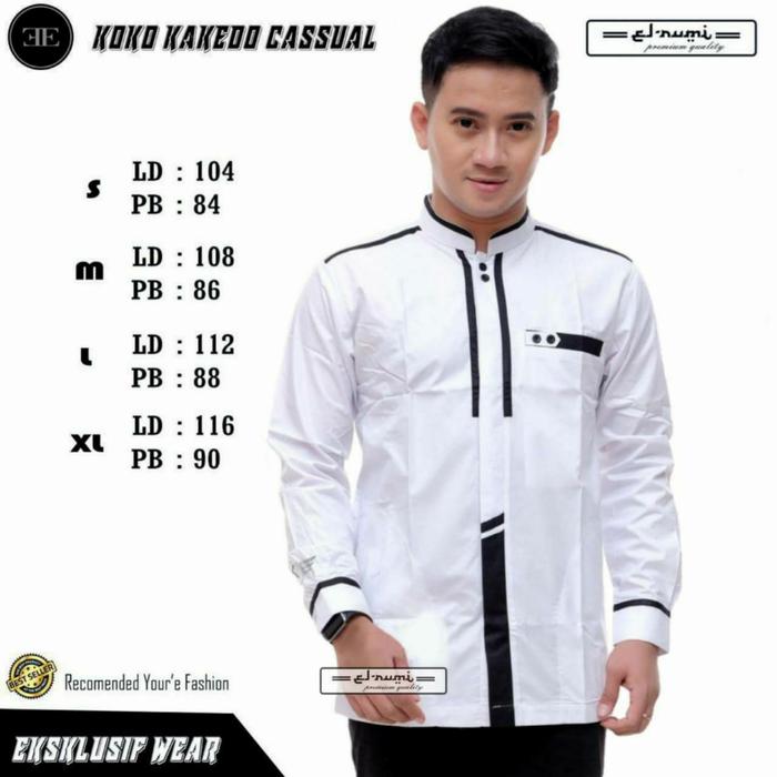 Gambar Baju Koko Hadroh Koko Elrumy Best Seller Motif Terbaru LCc - Putih, S dari Kafa Store Pekalongan undefined Tokopedia