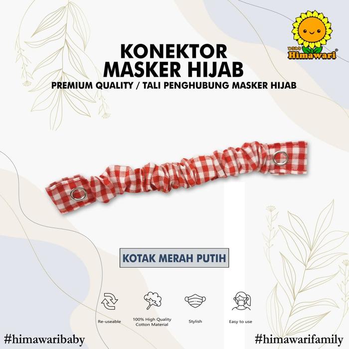 Gambar Bagian 3 : Konektor Masker Hijab Premium Quality / Tali Penghubung Mas - KOTAKMERAHPUTIH dari Himawari baby shop undefined Tokopedia