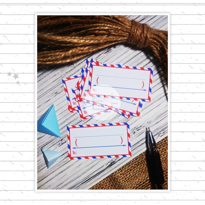 Gambar Stiker Label Resi Pengiriman Otomatis Olshop Blank Kosong Warna Warni - Biru&Merah dari Diff&K Design undefined Tokopedia