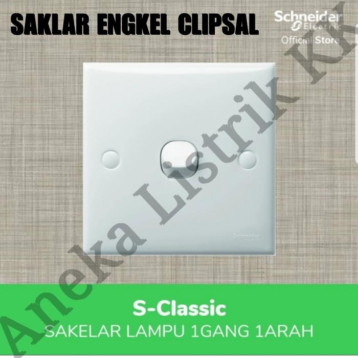 Gambar SCHNEIDER CLASSIC E31 SAKLAR LAMPU 1 GANG SATU ENGKEL TUNGGAL CLIPSAL - PLUS BUBBLE dari Aneka Listrik KK undefined Tokopedia