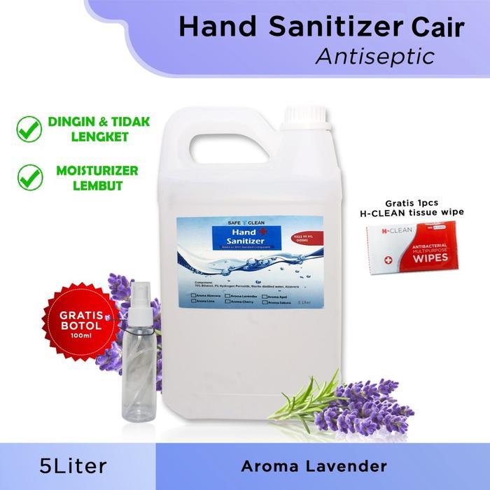 Jual Hand Sanitizer Safe Clean Cair Antiseptic 70 5 Liter Lavender Kota Tangerang Audi Books Collection Tokopedia