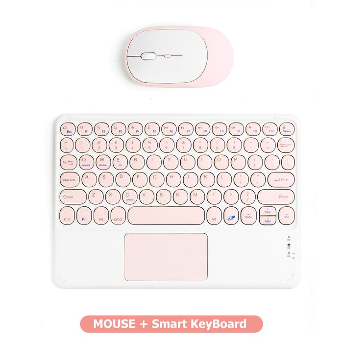 Gambar Wireless Bluetooth Keyboard With Touchpad iPad Universal Android PC - Merah Muda, keyboard dari Goojodoq Professionals undefined Tokopedia