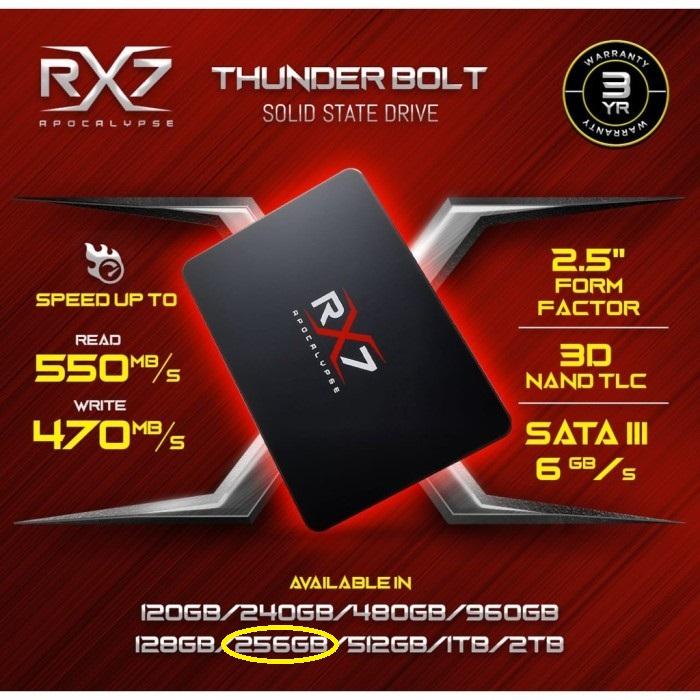 Gambar SSD RX7 Baru dan Original SATA Rev 3.0 Saja + Harga Game - 256 GB dari AndreLoVelyn undefined Tokopedia