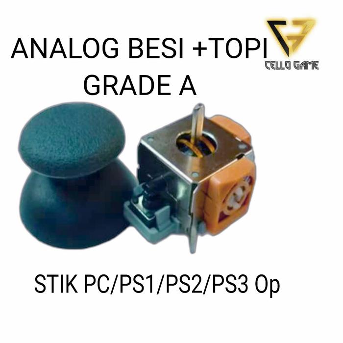 Gambar TOMBOL ANALOG STICK PS2 PS3 PS1 PC STIK BESI + JAMUR TOPI TUTUP ANALOG - BESI dari CELLO GAME undefined Tokopedia