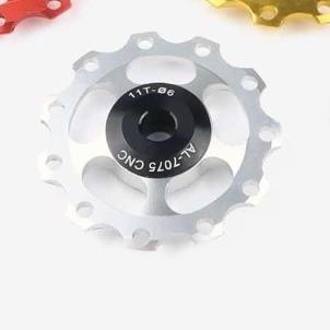Gambar Pulley Pulie Puli Puly Bearing RD Sepeda Rainbow 11T & 13T - 11T OXO SILVER dari UD PANGARSA undefined Tokopedia