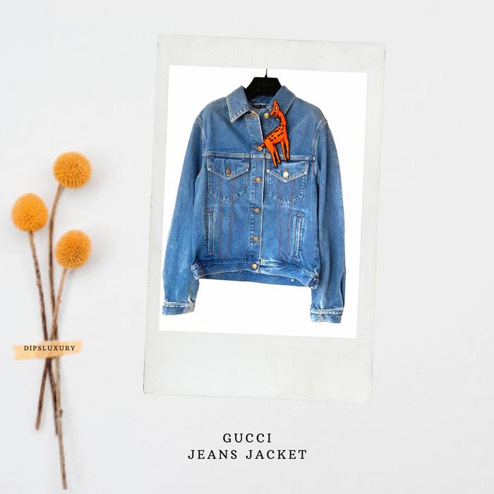 Jual GUCCI JEANS JACKET DENIM SIZE M 40 