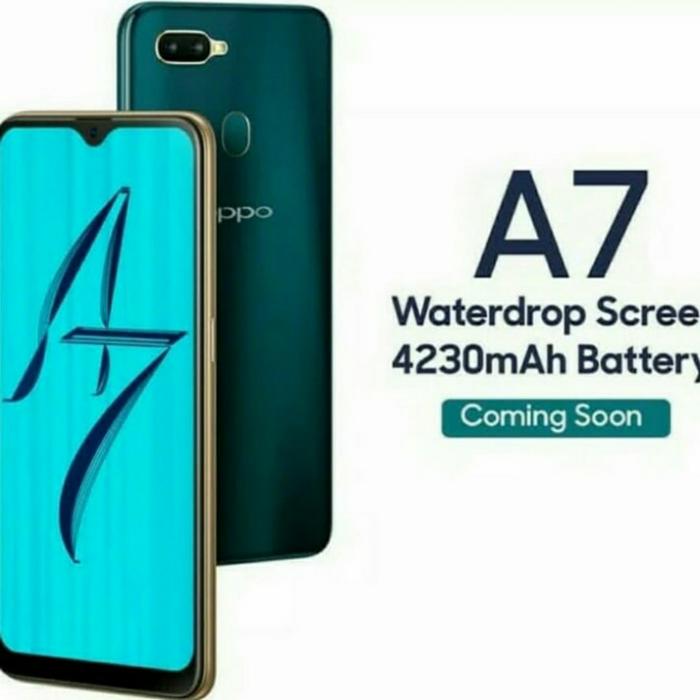 Gambar HP OPPO A7 4/64 GARANSI RESMI Oppo 1 Tahun - Biru dari Hendri Celular undefined Tokopedia