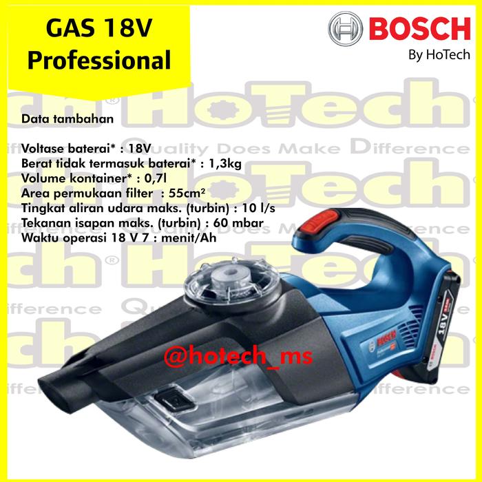 Jual BOSCH GAS 18V-1 Professional Starter Kit w/Battery - Main Image