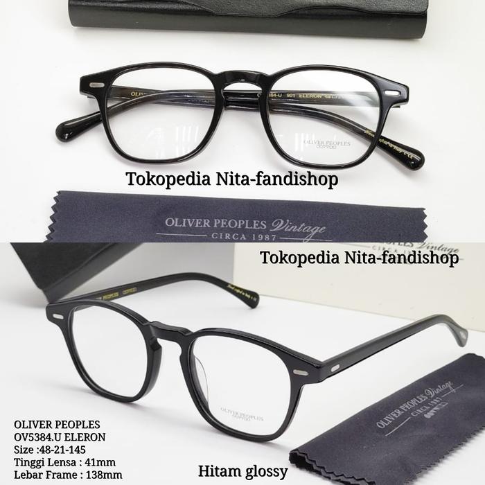 kacamata frame pria OLIVER PEOPLES ELERON U premium quality  Leopard glossy