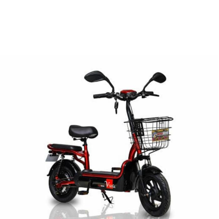 Gambar Sepeda Listrik Indobike Viola Merah - Merah dari INDO BIKE undefined Tokopedia