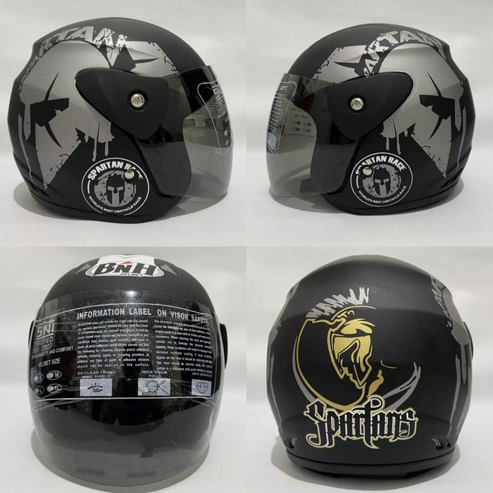 Gambar Helm Motor Evo SNI Dewasa Motif Spartans - Motif Abu-abu dari frando helm undefined Tokopedia