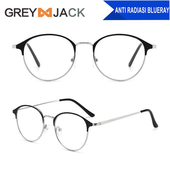 Gambar Grey Jack/kacamata anti radiasi blueray dewasa fashion metal 16034 - Black silver dari Grey Jack Eyewear undefined Tokopedia