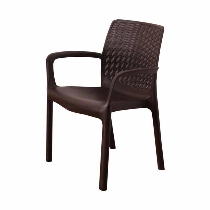 Gambar kursi rotan / kursi teras kursi kantor rotan plastik olymplast OL502R - coklat tua dari Sejahtera Abadi Furniture undefined Tokopedia