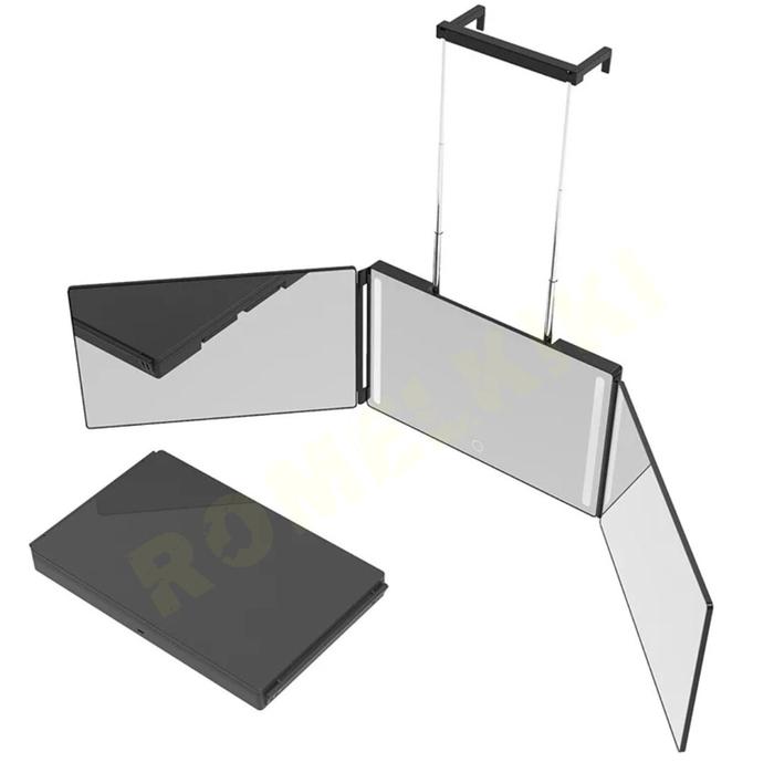 Gambar Barber Portabel Barbel not Selfcut System 3 way mirror Kaca 3 Sisi dari Romel Kiki undefined Tokopedia