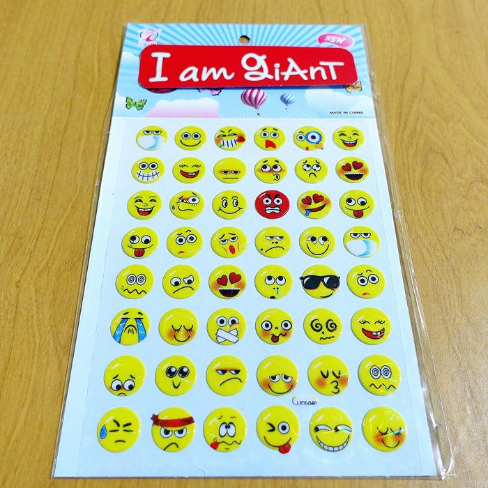 Jual [SML-8] sticker timbul smiley emoticon stiker dekorasi - motif 2 ...