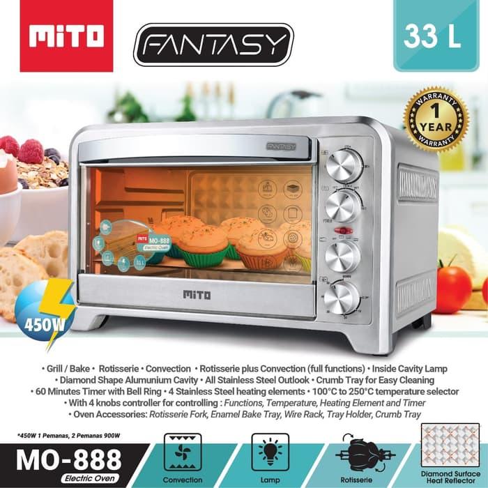 Gambar MITO OVEN LISTRIK FANTASY MITO MO-888 KAPASITAS 33 LITER MO 888 RESMI - Mo 888 dari Sunjaya electronic undefined Tokopedia