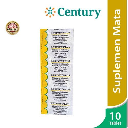 Gambar Retivit Plus 10 Kaplet / Kesehatan Mata / Antioksidan dari Apotik Century undefined Tokopedia