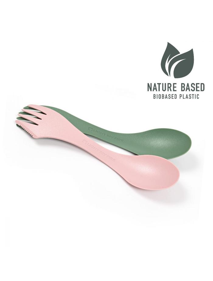 Gambar Sendok Garpu Light My Fire Spork Lefty BIO isi 2pcs - Green/Pink dari Kayak Outdoor undefined Tokopedia