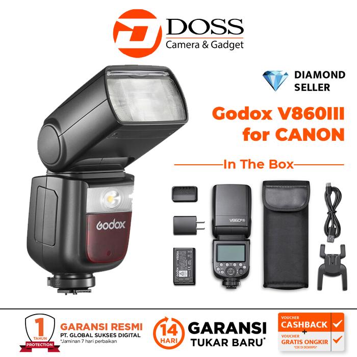 Gambar Godox V860III Flash Digital Cameras - Godox V860III - CANON dari DOSS Camera & Gadget undefined Tokopedia