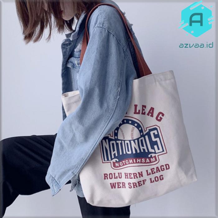 Gambar (TERBARU) TOTEBAG MURAH 7 VARIAN / Tote Bag Murah Pria dan Wanita - NATIONALS dari azvaa collections undefined Tokopedia