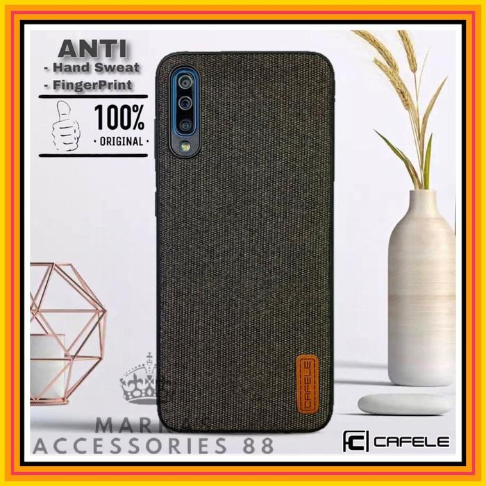Gambar SAMSUNG GALAXY A70 A705 FABRIC DENIM ORIGINAL SOFT CASE LEATHER CAFELE - BLACK, SAMSUNG A70 dari Markas acc 88 undefined Tokopedia