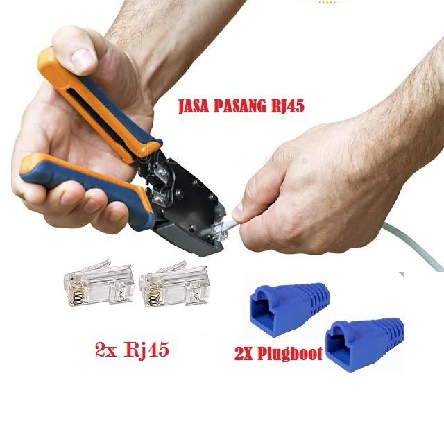 Gambar Jasa Pasang RJ45 Cat5 termasuk RJ45 dan Plugboot dari Neotech Official undefined Tokopedia