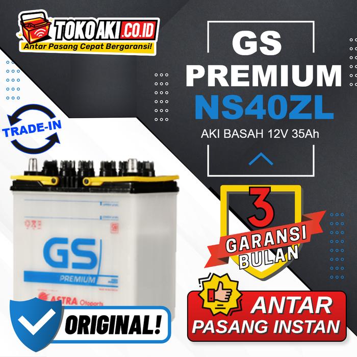 Gambar Aki Ertiga Bensin (2012-2018) - GS Astra Premium 38B20L/NS40ZL - 35Ah - Tukar Aki Lama dari Toko Aki.co.id undefined Tokopedia