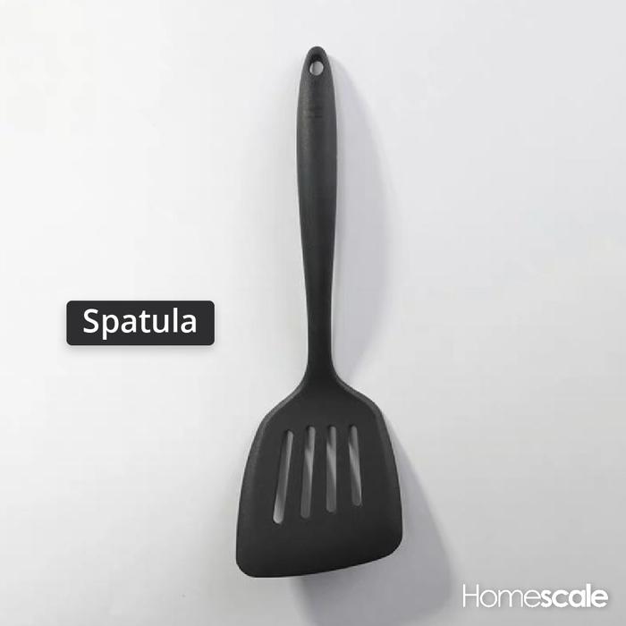 Gambar Peralatan Masak Silikon - Spatula Hitam dari Homescaleid undefined Tokopedia