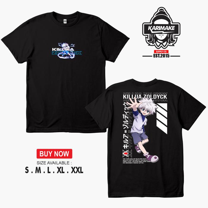 Gambar Kaos Baju Anime HUNTER X HUNTER KILLUA ZOLDYCK V2 Kaos Anime - Karimak - V1 - HITAM, XXL dari KRMK Karimake undefined Tokopedia