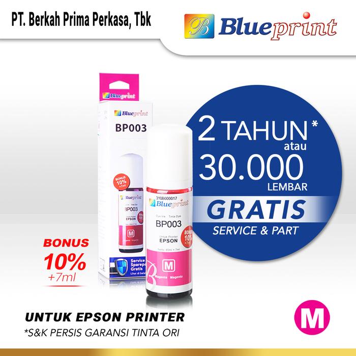 Gambar Tinta Epson BLUEPRINT 003 Refill For Printer Epson L1110, L3110 - 72ml - Merah dari Blueprint Indonesia undefined Tokopedia