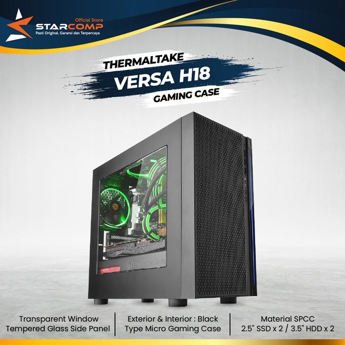 Gambar Thermaltake Versa h18 Window Matx Gaming case dari Starcomp Origin undefined Tokopedia