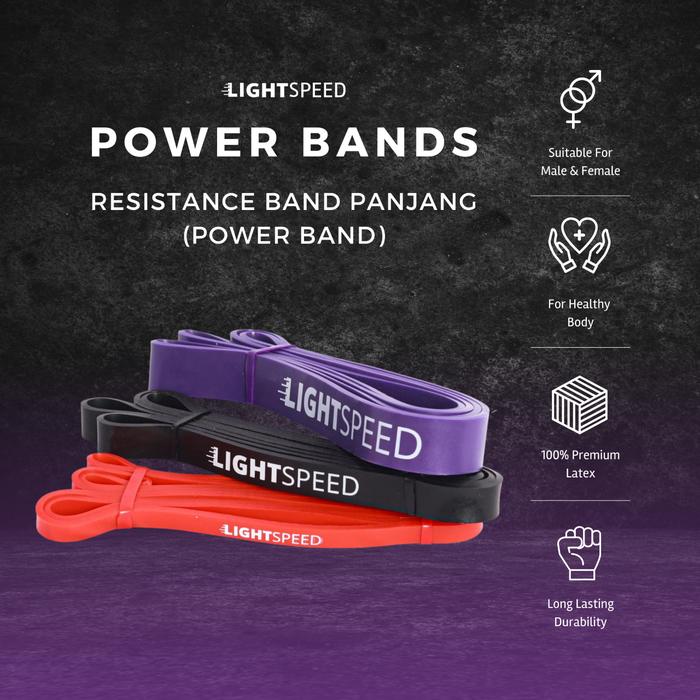 Gambar LIGHTSPEED Resistance Band Panjang / Power Band / Karet Yoga Murah - Merah dari lightspeed.co undefined Tokopedia