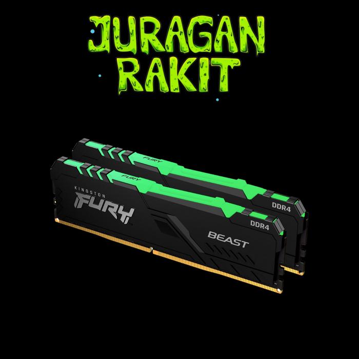 Jual Kingston Fury Beast DDR4 3200MHz(PC25600) 16GB(2x8GB