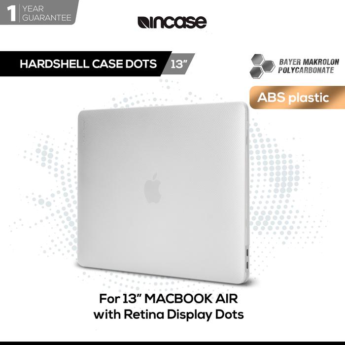 Gambar Incase Hardshell Case for Macbook Air 13 Inch Retina Display Dots - Clear (INMB200617) | Casing Macbook Air 13 Inch | Case Macbook 13 Inch - Putih dari Incase Indonesia undefined Tokopedia