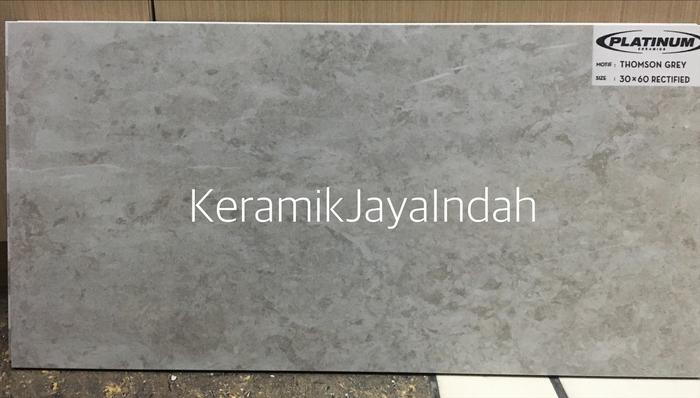 Gambar PLATINUM THOMSON 30 x 60 GLOSSY KERAMIK DINDING - Grey Rec dari keramikjayaindah undefined Tokopedia