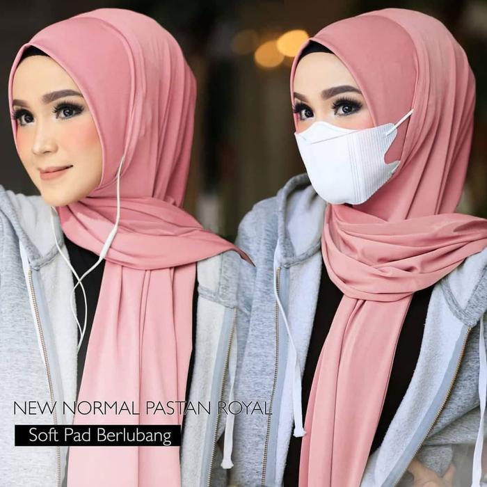 Gambar Jilbab Pashmina Instan New Normal HIjab Masker / Pastan Royal Jersy - DustyPink dari eRsyah Gallery undefined Tokopedia
