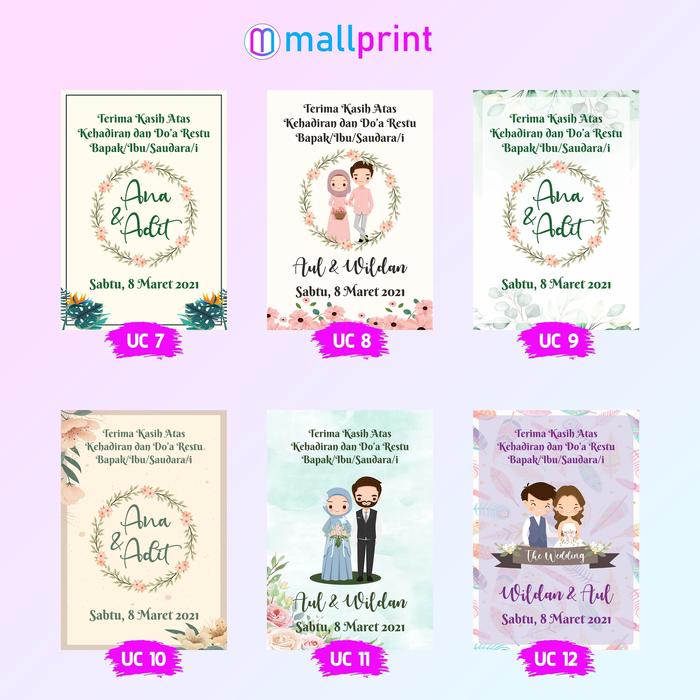 Gambar Kartu Ucapan Terimakasih/Kartu Souvenir/Wedding Card/Kupon Souvenir - 5x3 dari mallprint undefined Tokopedia