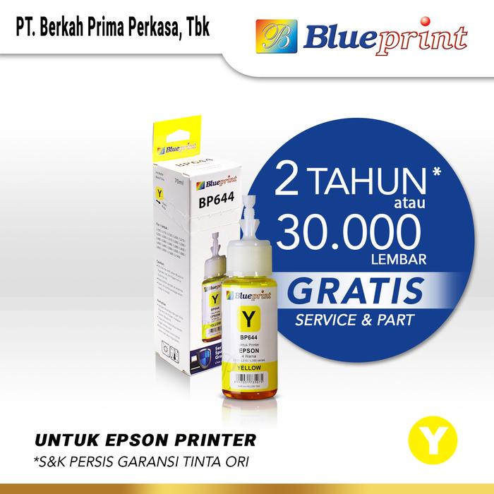 Gambar Tinta Epson BLUEPRINT 664 Refill For Printer Epson L120, L220 - 70ml - Kuning dari Blueprint Indonesia undefined Tokopedia